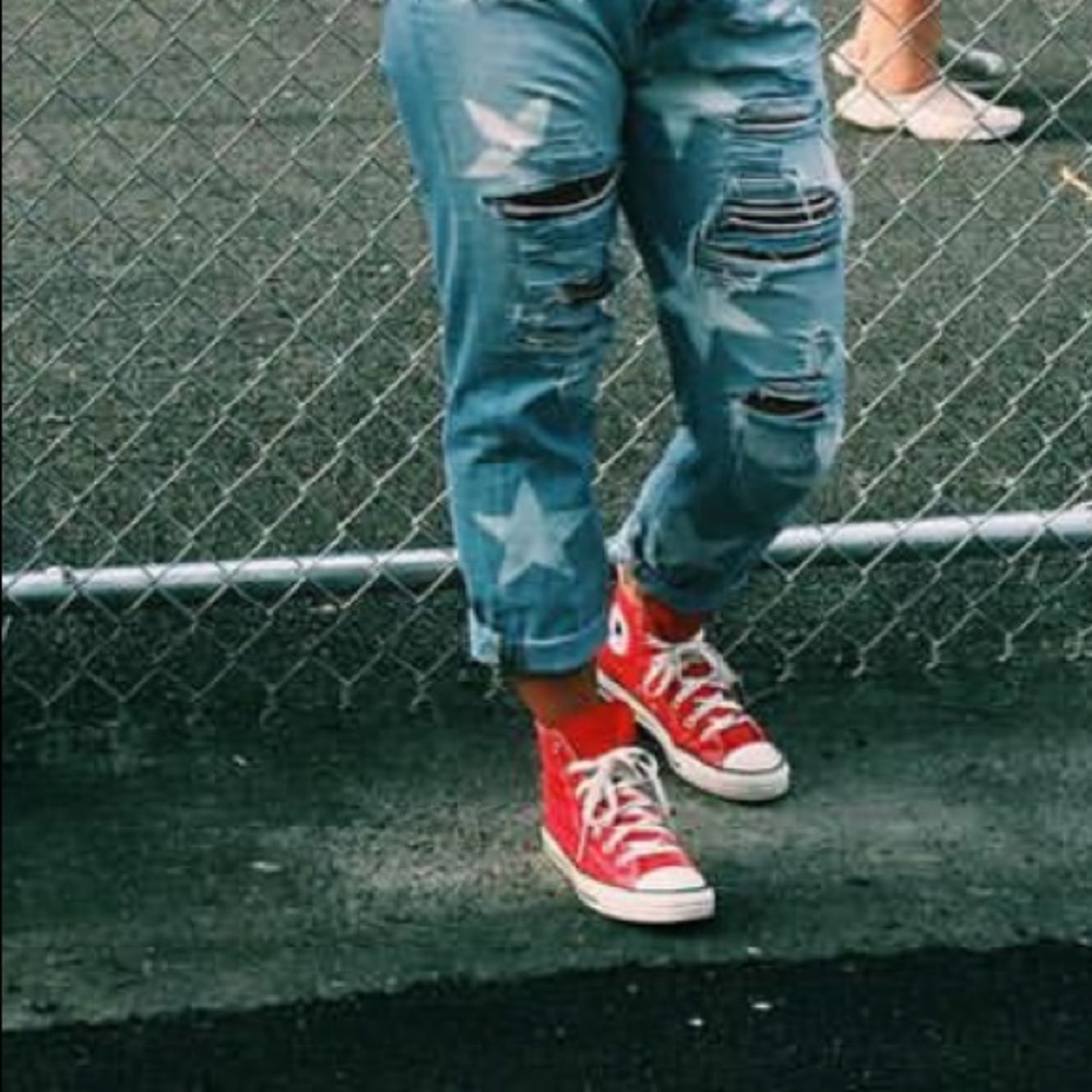 Red High Top Converse